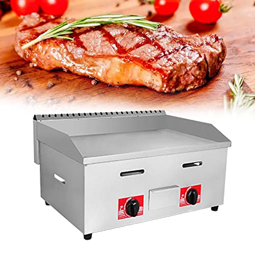 ZXNANA Gasgrillplatte LPG Kommerzielle Edelstahl-Hochleistungs-Restaurant-Außengrillplatte - Große Antihaftbrenner Flache Heizplatte zum Kochen Medium (718) von ZXNANA