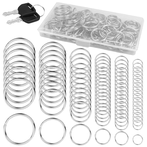 120 Stück Schlüsselringe, Schlüsselringe Edelstahl, Mehrere Größen Schlüsselring Edelstahl（12 Mm,15 Mm,20 Mm,25 Mm,28 Mm,30 Mm） Diy Schlüssel Ringe Verbinden Schlüssel Und Handwerkliche Produktion von ZXNJA