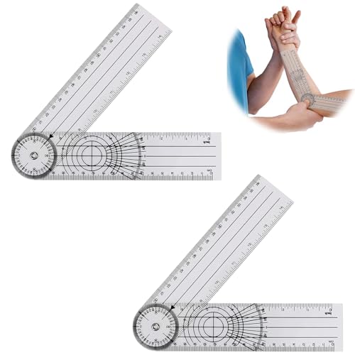 2 Stück Goniometer, 360° Winkelmesser, Physiotherapie-Winkelmesser, Schul-Winkelmesser, Winkelmesser Physiotherapie, Gradmesser, Winkelmesser, Verwendbar Für Hausaufgaben, Sporttherapie 2 Stück Goniometer, 360° Winkelmesser, Physiotherapie-Winkelmesser, Schul-Winkelmesser, Winkelmesser Physiotherapie, Gradmesser, Winkelmesser, Verwendbar Für Hausaufgaben, Sporttherapie von ZXNJA