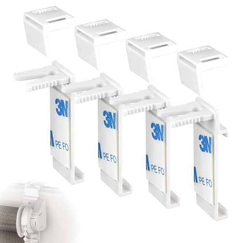 8 STK Klemmfix Halterung,Rollo Halterung, Für Klemmfix Doppelrollo Duo-Rollo Zum Klemmen Und Kleben Ohne Bohren Als Zubehör Oder Ersatzteil Für Die Aufhängung Am PVC-Fenster, Balkontür von ZXNJA