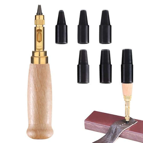 Locher zum Nähen Leder Papierhandwerk,Lochstanzer Papier,Lochstanzer,Locher Groß,Lochzange Papier,Loch Stanzer,mit 6 Pcs Lochern 1,5mm/2mm/3mm/3,5mm/4mm,für Papier,Leder,Karten und Filz Locher zum Nähen Leder Papierhandwerk,Lochstanzer Papier,Lochstanzer,Locher Groß,Lochzange Papier,Loch Stanzer,mit 6 Pcs Lochern 1,5mm/2mm/3mm/3,5mm/4mm,für Papier,Leder,Karten und Filz von ZXNJA