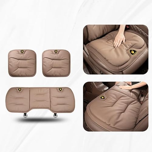 ZXNMCB Sitzpolster für Lamborghini Urus Huracán Aventador, Ergonomischer Mehrzweck-Kissen Sitz, Druckentlastung für Rücken, Hüften, Ischias Autositzpolster,A Brown- Three-Piece Set ZXNMCB Sitzpolster für Lamborghini Urus Huracán Aventador, Ergonomischer Mehrzweck-Kissen Sitz, Druckentlastung für Rücken, Hüften, Ischias Autositzpolster,A Brown- Three-Piece Set von ZXNMCB