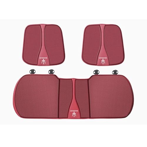 ZXNMCB Sitzpolster für Maserati Quattroporte 2013 2014 2015 2016 2017 2018, Ergonomischer Mehrzweck-Kissen Sitz, Druckentlastung für Rücken, Hüften, Ischias Autositzpolster,D Red-3 von ZXNMCB