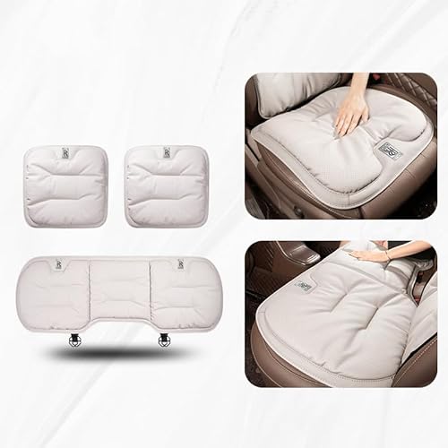 ZXNMCB Sitzpolster für Rolls-Royce Dawn(Please specify The Year), Ergonomischer Mehrzweck-Kissen Sitz, Druckentlastung für Rücken, Hüften, Ischias Autositzpolster,C Grey- Three-Piece Set von ZXNMCB