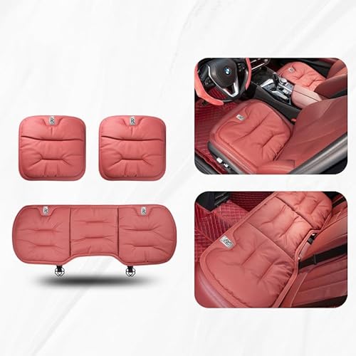 ZXNMCB Sitzpolster für Rolls-Royce Wraith(Please specify The Year), Ergonomischer Mehrzweck-Kissen Sitz, Druckentlastung für Rücken, Hüften, Ischias Autositzpolster,E Red- Three-Piece Set von ZXNMCB
