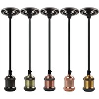 Ineasicer E27-Fassung, E27-Kronleuchter-Pendellampensockel, mit 1,5 m geflochtenem Kabel, für E27-Glühbirne, Edison-Retro-Pendellampe, für Ineasicer E27-Fassung, E27-Kronleuchter-Pendellampensockel, mit 1,5 m geflochtenem Kabel, für E27-Glühbirne, Edison-Retro-Pendellampe, für von ZXPASRA