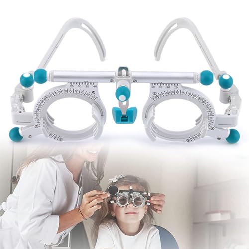 ZXSYYDS Eye Optometry Lens Frame,Adjustable Trial Frame Optical Trial Lens Frame PD 48-80mm,Ultralight Optometry Test Lens Titanium Optical Test Eyepiece for Test Optician von ZXSYYDS