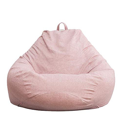 Bequeme Lazy Sofas Decken Stühle Ab, Ohne Leinen Zu Füllen Loungesitz Sitzsack Sitzpuff Puff Sofa Wohnzimmer 1St-Rosa_L - 90 cm × 110 cm von ZXTDD