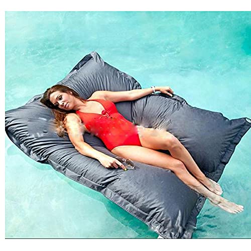 Outdoor-wasserdichte große schwimmende Bohnenbeutel, riesiger Pool-seitlicher Sitzsack-Stuhl auf dem Wasser, Externe Möbelsofa-Abdeckung (kein Füller)-A (kein Füllstoff)_140 cm x 180 cm. von ZXTDD