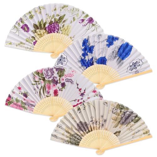 ZXTGBQ 4 Stück Chinesischer Fächer, Sommer Hochzeit Stofffächer mit Quaste,Bambus Faltfächer Hand Fan Asiatische Deko für Geburttag,Quaste,Fächer Handfächer, Party,Fotografie,Wand Dekoration,Wedding ZXTGBQ 4 Stück Chinesischer Fächer, Sommer Hochzeit Stofffächer mit Quaste,Bambus Faltfächer Hand Fan Asiatische Deko für Geburttag,Quaste,Fächer Handfächer, Party,Fotografie,Wand Dekoration,Wedding von ZXTGBQ