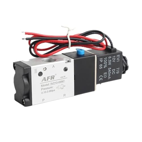 3/2 3V210-08NC Normalerweise geschlossen 3V110-06NC 3V310-10NC Pneumatisches Luftmagnetventil Elektrische Steuerung Gasmagnetventil 3V410-15NC(3v310-10nc,DC24V) von ZXTIIEUF