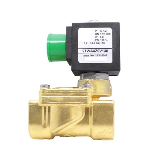 Magnetventil Zwei Positionen Zwei Schließer Vorsteuerventil 21WA3Z0V130 21WA4Z0V130 Messing G3/8 G1/2 AC24V(Ac24v,21WA3Z0V130) von ZXTIIEUF