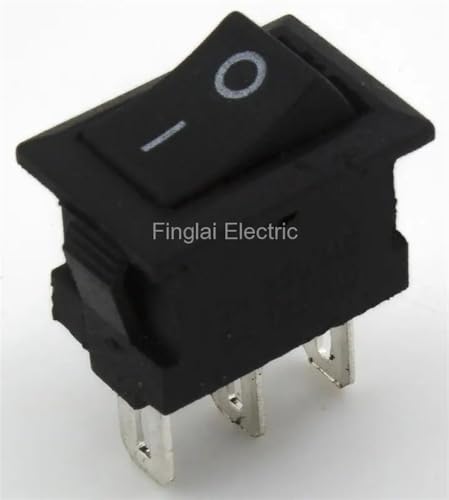 ZXTIIEUF 100 Teile/los KCD1-11-3P hohe qaulity perforiert 13,5x9mm 3 pin AUF - AUF Kleine Boot Wippschalter Netzschalter KCD5-102(Noir) von ZXTIIEUF