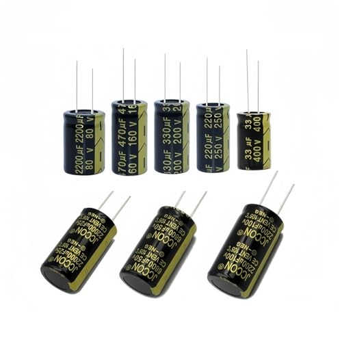 ZXTIIEUF 25 V 35 50 V 63 V 80 V 100 V 160 200 250 400 450 V 500 V 100 µF 220 µF 330 µF 470 µF 680 µF 1000 µF 2200 µF 3300 µF Aluminiumkondensator(5PCS 250v100uf 16x25) von ZXTIIEUF