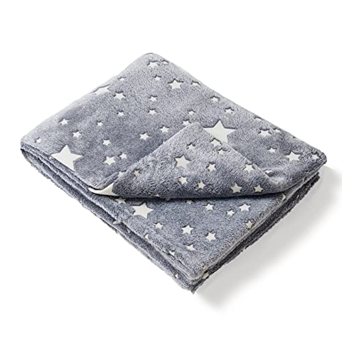 ZXTING Glow in The Dark Throw Blanket,Stars Pattern Flannel Fleece Blanket,Large Fleece Cozy Throw All Seasons Blanket for Kids (Größe : 160 * 200cm) von ZXTING