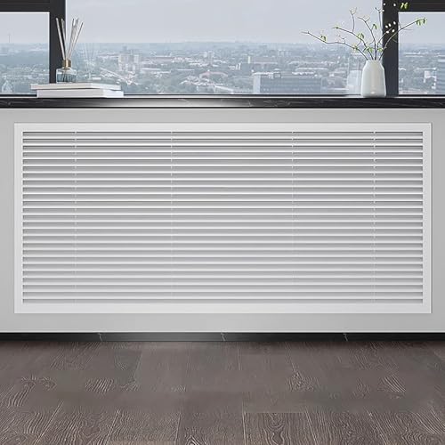 Aluminium-Heizkörperabdeckung mit Lamellen – Lüftungsgitter und Dekorative HeizkörperverkLeidung, Schutz für Heizkörper und Verteiler, ideal für Wohnzimmer und Zuhause(150 * 60cm/59.0 * 23.6in) von ZXTRYBHD