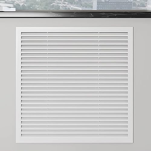 Aluminium-Heizkörperabdeckung mit Lamellen – Lüftungsgitter und Dekorative HeizkörperverkLeidung, Schutz für Heizkörper und Verteiler, ideal für Wohnzimmer und Zuhause(50 * 50cm/19.6 * 19.6in) von ZXTRYBHD
