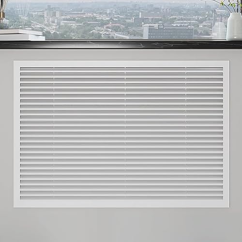 Aluminium-Heizkörperabdeckung mit Lamellen – Lüftungsgitter und Dekorative HeizkörperverkLeidung, Schutz für Heizkörper und Verteiler, ideal für Wohnzimmer und Zuhause(90 * 60cm/35.4 * 23.6in) von ZXTRYBHD