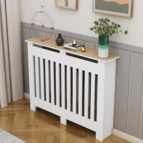 Moderne Heizkörperabdeckung Aus Holz – Vertikale Lamellenheizungsabdeckung, MDF-Heizkörperregal, Dekorative Holzschrankmöbel For Zuhause, Wohnzimmer, Schlafzimmer(100 * 90 * 20cm/39.3 * 35.4 * 7.8in) von ZXTRYBHD