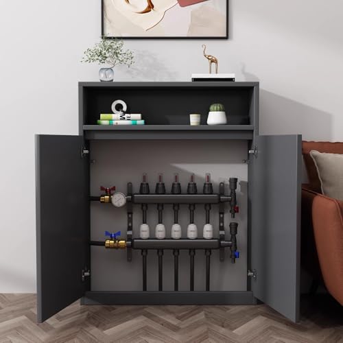 Moderne Heizkörperverkleidung mit Regal – Dekorativer Heizkörperabdeckung Schrank, Heizschrank mit Stauraum und Abschirmdesign für Wohnzimmer, Schlafzimmer und Flur(Green,80cm/31.4in) von ZXTRYBHD