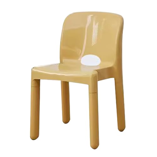 ZXTRYBHD Esszimmerstuhl, Küchenstuhl aus Kunststoff für den Haushalt, Esstischstühle, ideal für Moderne Esszimmer, Wohnzimmer, Schlafzimmer, Küchen und Lounges (Color : Yellow) von ZXTRYBHD