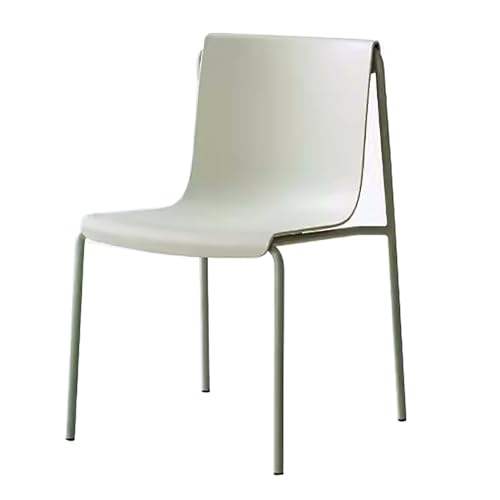 ZXTRYBHD Moderne Küchenstühle – Esszimmerstuhl aus Kunststoff mit Metallbeinen – Stuhl Esszimmer aus Kunststoff für den Innen- und Außenbereich (Color : Green) von ZXTRYBHD