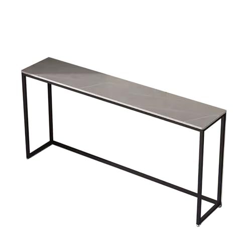 ZXTRYBHD Moderner Konsolentisch, Beistelltisch Hoch Schmal, Console Table, für Wohnzimmer, Flur, Eingangsbereich, Foyer, Einfach zu Montieren(Color:Gray,Size:39.3in/100cm) von ZXTRYBHD