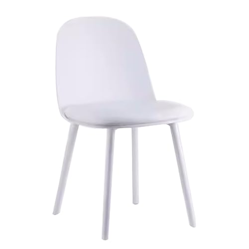 ZXTRYBHD Moderner Stuhl Esszimmer, Gepolsterter Esszimmerstuhl mit Rückenlehne, Armlehne, Wohnzimmer-Küchenstuhl für Küchentheke, Restaurant (Color : White) von ZXTRYBHD