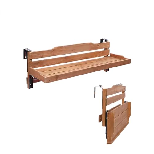 ZXTRYBHD Wandtisch Klappbar für den Außenbereich, Klappschreibtisch Geländer für den Außenbereich, Esstisch Klappbar für den Terrassengarten(Size:47.2in/120cm) von ZXTRYBHD