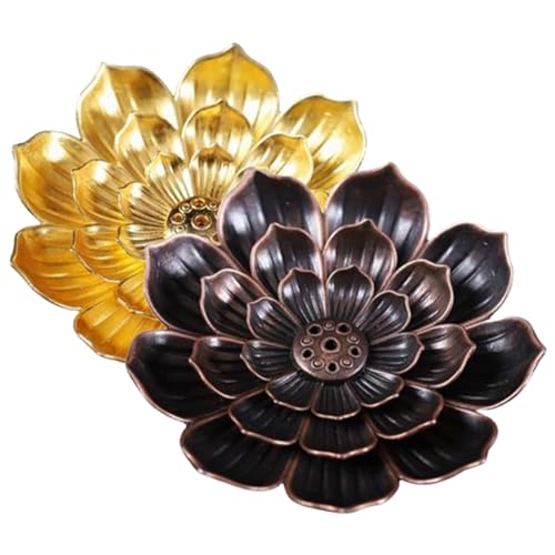 ZXUPOI 2 Pcs Räucherstäbchen Halter Messing Lotus Halter Lotus Weihrauchbrenner für Yoga Teehaus von ZXUPOI