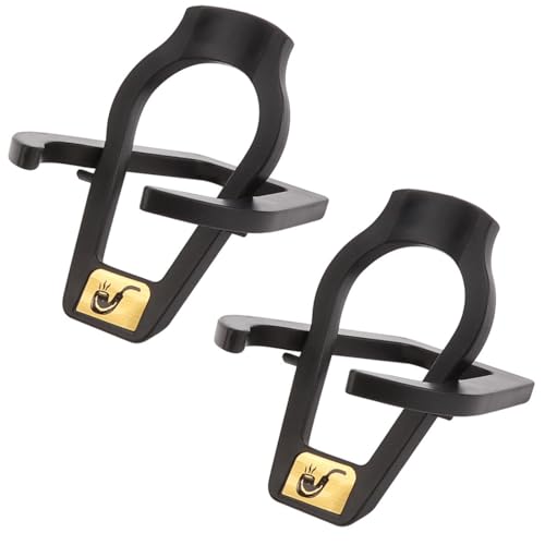 ZXUPOI 2 Stück Zigarrenständer Halter, Faltbare Zigarrenständer aus Kunststoff für Einzelne Zigarre, Tragbare Zigarren Rack Halter, Kunststoffzigarrenständer, Rauchen Zubehör (Schwarz) von ZXUPOI
