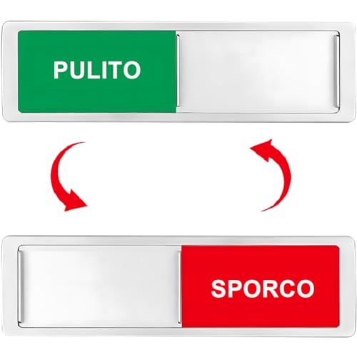 ZXUPOI Spülmaschinenmagnet Clean Dirty [Wählen Sie Ihre Sprache] - Leicht zu lesen und zu platzieren. Schieberegler - Küchenzubehör - Magnetschild für die Spülmaschine - Kitchen Gadgets IT von ZXUPOI