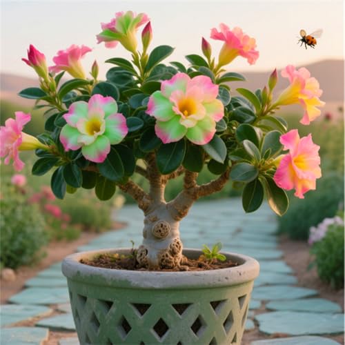 WüStenrosen Rhizome,WüStenrose Rhizome Groß,Adenium Rhizome,Winterhart,WüStenrose Winterhart-4 Rhizome-C von ZXVDSE
