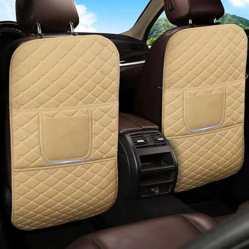 ZXWZZQ88 2 Stück Rückenlehnenschutz Auto für BMW F11 F30 F32 G20 G60 1er 2er 3er 4er 5er 6er 7er, Anti Kick Pad Rückenlehnen Sitzschoner mit Organizer Innenraum Zubehör,Beige-Long ZXWZZQ88 2 Stück Rückenlehnenschutz Auto für BMW F11 F30 F32 G20 G60 1er 2er 3er 4er 5er 6er 7er, Anti Kick Pad Rückenlehnen Sitzschoner mit Organizer Innenraum Zubehör,Beige-Long von ZXWZZQ88