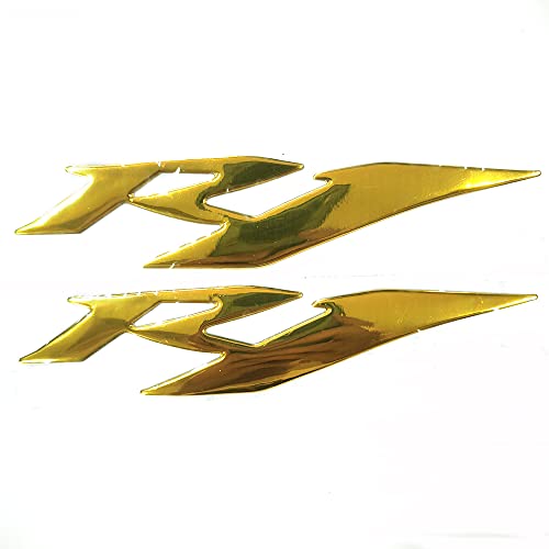 Gold 3D Logo Emblem Aufkleber Polish Gloss Raise Up kompatibel mit Yamaha YZF R1 von ZXXM