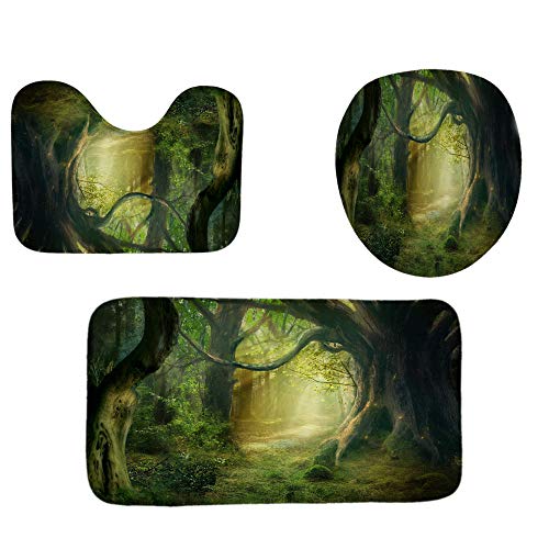 ZXYLSL Mode Badgarnitur Badematten Set 3 teilig Badvorleger Badteppich WC Vorleger Badematte Duschvorleger - Grüner Wald ZXYLSL Mode Badgarnitur Badematten Set 3 teilig Badvorleger Badteppich WC Vorleger Badematte Duschvorleger - Grüner Wald von ZXYLSL