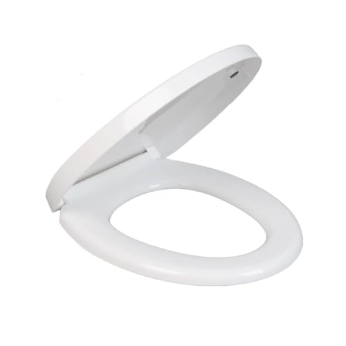 WC Sitz mit Absenkautomatik Toilettendeckel mit Quick Release Funktion antibakterieller Toilettensitz mit Absenkautomatik Toilettendeckel oval Toilet Seat(O-Form) von ZXYYPS