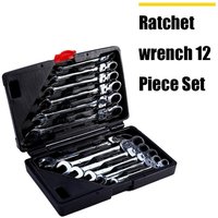 12-teiliges flexibles Ringmaulschlüssel-Ratschenschlüssel-Auto-Garage-Werkzeugset 8-19 mm von ZY
