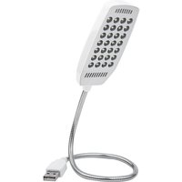 ZY - Eosnow 5V flexibler Schwanenhals Mini usb 28 led tragbare Leseleuchte Computerlampe mit Schalter weiß von ZY