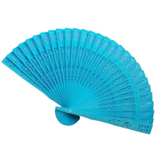 FäCher 20/50 Pcs Hochzeit Hand Duftenden Party Geschnitzte Falten Holz Vintage Hohl Antike Fan FüR Geburtstagsgeschenke(Color09,50 Pcs) von ZYAGH
