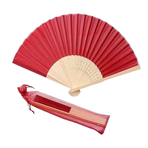 FäCher 20/80 Pcs Hochzeit Handgemachte Seide Fan Hochzeit Und Party Mit Tasche FüR Geburtstagsgeschenke(Color08,50 Pcs) von ZYAGH