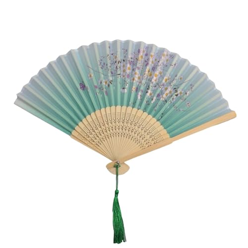 FäCher Faltender Handfächer Hochzeiten Traditionelle Kunsthandwerksraum Tanzrequisiten Holzfächer Wohndekorationen FüR Geburtstagsgeschenke(Style02) von ZYAGH