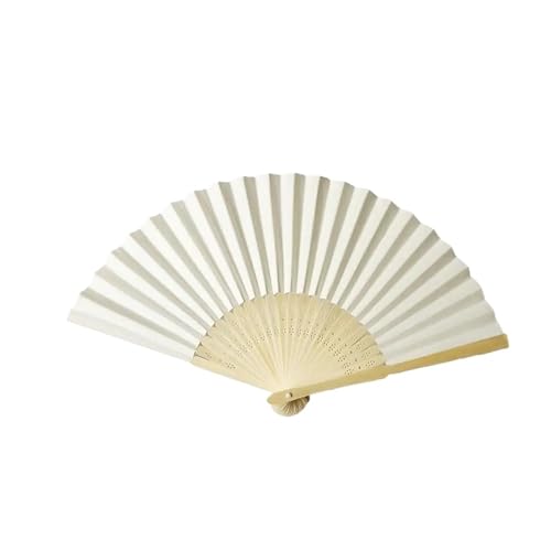FäCher Handgehaltener Faltfächer, antiker Faltfächer, Sommer-Tanzfächer for Frauen und Mädchen for Tanzen FüR Geburtstagsgeschenke(Beige) von ZYAGH