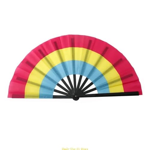FäCher Rainbows Faltfächer Bunte Fächer Party Sommer Musik Festival FüR Geburtstagsgeschenke(Color01) von ZYAGH