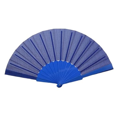 FäCher Tragbarer Faltfächer, schlichter Handfächer aus Kunststoff, eleganter Stoff-Handfächer for Hochzeiten, Reisen, Partys, Tanzen, Cosplay FüR Geburtstagsgeschenke(Blue) von ZYAGH