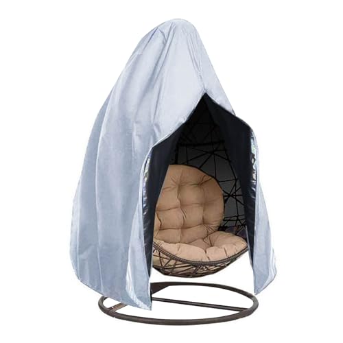HäNgesessel Abdeckung Faltbare Eierschalen-Abdeckung for Hängesessel, Sonnenschutz, for den Außenbereich, Gartenschaukel, Eierstuhl, wasserdichte Möbelabdeckung FüR HäNgesessel(Silver,210D Single) von ZYAGH