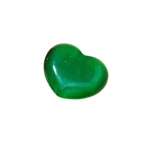 ZYAGH Aquarium Dekorationssteine 3 stücke Kristall Rolling Stone Regenbogen Farbe Herz Probe Cymophane Aquarium Aquarium Wohnkultur Mineral Probe FüR Aquarien(Green) von ZYAGH