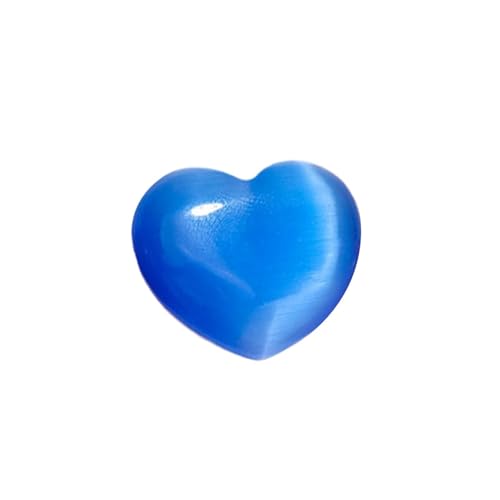 ZYAGH Aquarium Dekorationssteine 3 stücke Kristall Rolling Stone Regenbogen Farbe Herz Probe Cymophane Aquarium Aquarium Wohnkultur Mineral Probe FüR Aquarien(Light-Blue) von ZYAGH