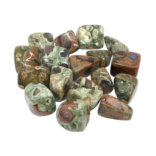 ZYAGH Aquarium Dekorationssteine Unregelmäßige Trommelsteinlandschaft Jaspis Reiki Heilkristall Energie Quarz Mineralprobe Aquarium Hausgarten Dekor FüR Aquarien(Color19,200g) von ZYAGH