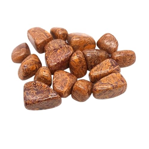ZYAGH Aquarium Dekorationssteine Unregelmäßige Trommelsteinlandschaft Jaspis Reiki Heilkristall Energie Quarz Mineralprobe Aquarium Hausgarten Dekor FüR Aquarien(Color4,100g) von ZYAGH